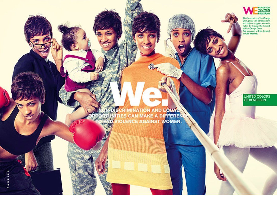 Benetton UN Women campaign orange dress