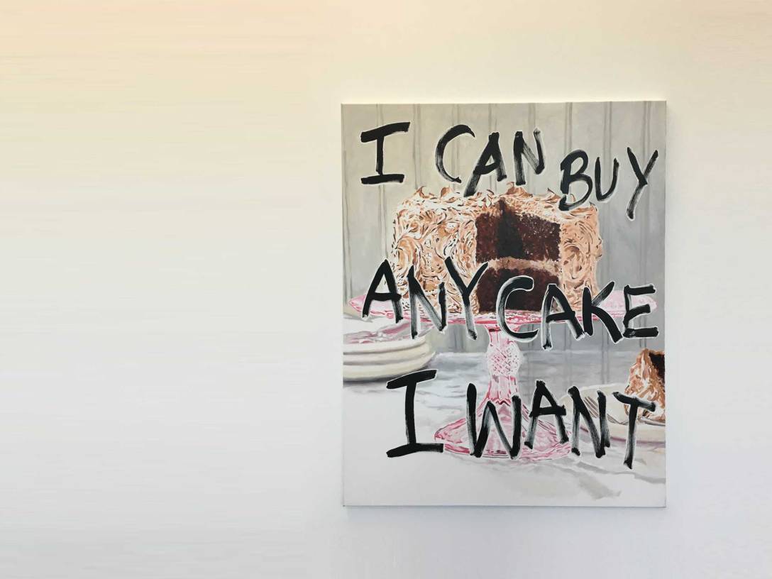 Painting of 'Chocolate Cake, 2017' by Christine Wang